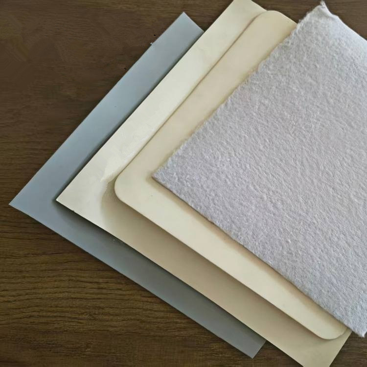 Various types of PVC/TPO waterproofing membrane samples, including fleece-backed and homogeneous